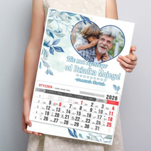 Kalendarz 2026 z nadrukiem zdjęcia dla dziadka - Nie ma lepszego