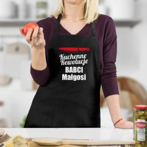Fartuch kuchenny z nadrukiem dla babci - Kuchenne rewolucje