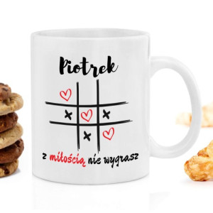Kubek z nadrukiem dla niego na walentynki - Miłosna gra