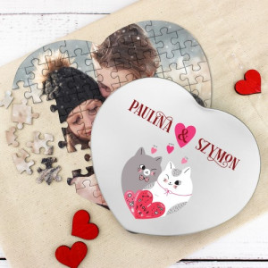 Puzzle z nadrukiem zdjęcia dla pary na walentynki - Ty i ja