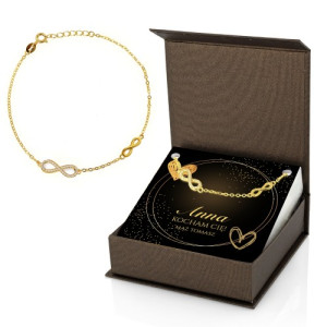 Bransoletka nieskończoność dla żony - Czułe słowa