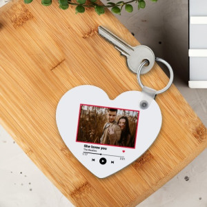 Brelok serce ze zdjęciem na walentynki - Ta piosenka