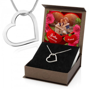 Naszyjnik serce na walentynki dla niej - Wielbiciel