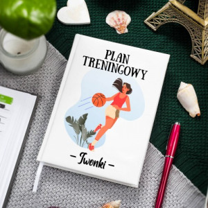 Planer z nadrukiem imienia dla koszykarki - Plan na trening