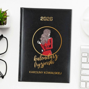 Kalendarz fryzjerski 2026 z nadrukiem imienia - Terminarz