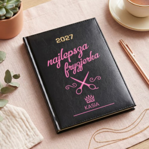Kalendarz fryzjerski 2027 z nadrukiem imienia - Najlepsza fryzjerka