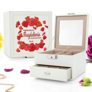 Kuferek na biżuterię z nadrukiem na dzień kobiet - Najpiękniejsza