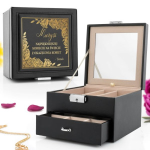 Kuferek na biżuterię z nadrukiem dla kobiety - Dla Ciebie wszystko