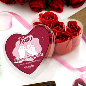 Mydełka róże do kąpieli z nadrukiem dla przyjaciółki - Pinky promise