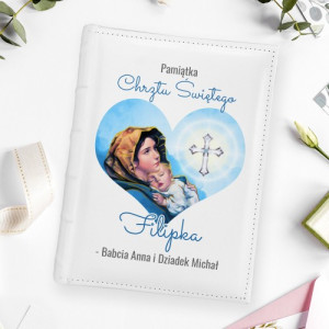 Album na zdjęcia z nadrukiem na chrzest - Panna z dzieciątkiem