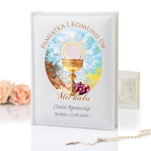 Album na zdjęcia z nadrukiem na komunię - Chleb i wino