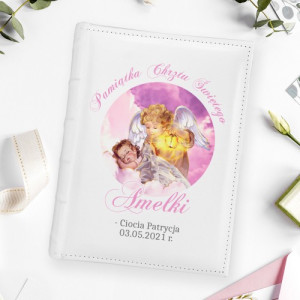 Album na zdjęcia z nadrukiem na chrzest dla dziewczynki - Opiekun