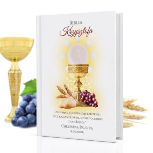Biblia dla dzieci z nadrukiem na komunię dla chłopca - Słowo Boże