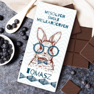 Czekolada personalizowana dla niego na Wielkanoc - Zajączek