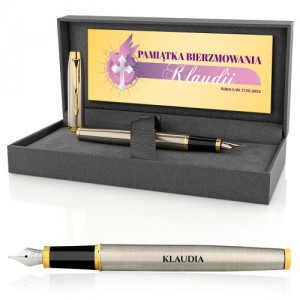 Pióro Parker IM Brushed GT z grawerem na bierzmowanie dla niej - Ceremonia