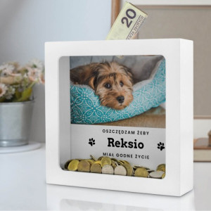 Skarbonka z nadrukiem zdjęcia dla miłośnika psów - Pieskie życie