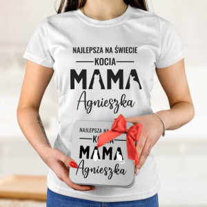 Koszulka z nadrukiem w puszce dla miłośniczki kotów - Najlepsza kocia mama