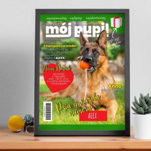 Okładka gazety ze zdjęciem dla miłośnika psów - Mój pupil