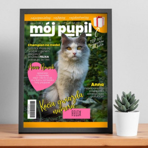 Okładka gazety ze zdjęciem dla miłośnika kotów - Kot na medal