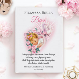 Biblia dla dzieci z okładką na chrzest - Światło i radość