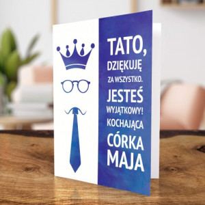 Kartka na dzień taty - Ukochany tatuś