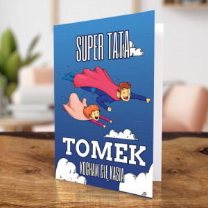 Kartka na dzień taty - Super bohater
