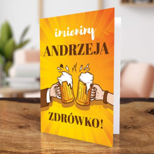 Kartka imieninowa dla niego - Zdrówko