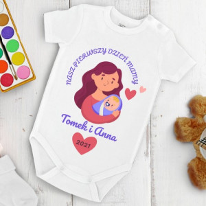 Body niemowlęce z nadrukiem na dzień mamy dla chłopca - Ten jeden dzień