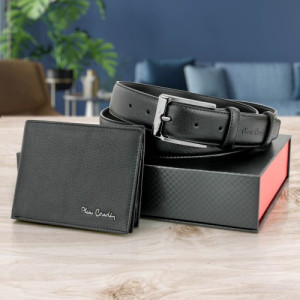 Zestaw Pierre Cardin: portfel z grawerem i pasek na dzień ojca - Elegancja