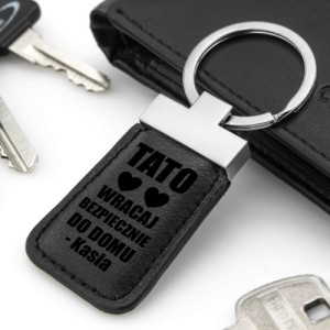 Brelok do kluczy z grawerem na dzień ojca - Wracaj bezpiecznie