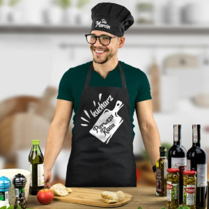 Fartuch i czapka kucharska z nadrukiem na dzień ojca - Pierwsza klasa