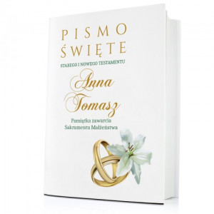 Biblia w obwolucie na ślub dla nowożeńców - Małżeństwo