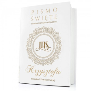 Biblia na komunię z nadrukiem dla chłopca - Hostia