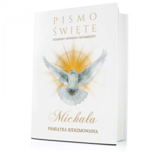 Biblia w obwolucie z nadrukiem na bierzmowanie - Gołębica