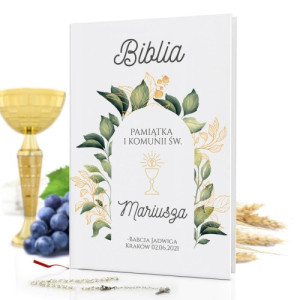 Biblia dla dzieci z nadrukiem na komunię - Kielich
