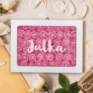 Ramka z kwiatami z grawerem dla dziewczynki - Landrynka