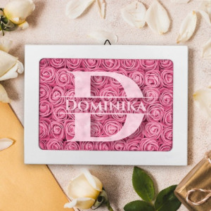 Ramka z kwiatami z grawerem dla niej - Księżniczka