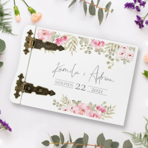 Drewniany album na zdjęcia z nadrukiem na ślub - Razem na zawsze