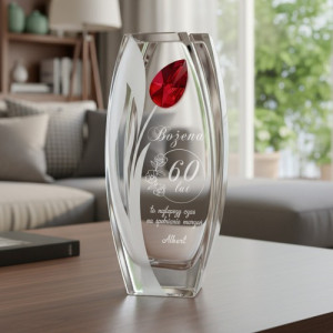 Wazon na kwiaty z grawerem na 60 urodziny - Marzenia