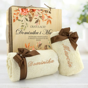Zestaw ręczników z haftem dla pary na ślub - Ten dzień
