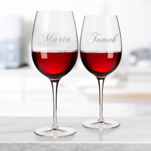 Zestaw kieliszków do wina z grawerem dla pary - Doskonale dobrani