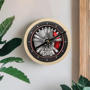 Zegar ścienny z nadrukiem dla fana motoryzacji - Władca szos