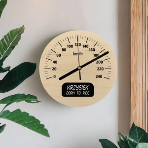 Zegar ścienny z nadrukiem dla fana motoryzacji - Prędkość