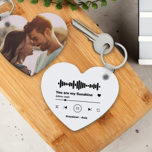 Brelok serce z nadrukiem zdjęcia na dzień chłopaka - My Sunshine