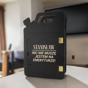 Kanister barek czarny dla niego na emeryturę - Zasłużona emerytura