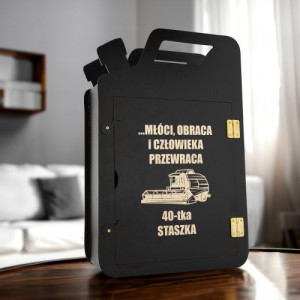 Kanister barek czarny dla niego na 40 urodziny - Człowieka przewraca