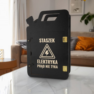 Kanister barek czarny z grawerem dla elektryka - Elektryk