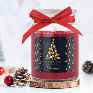 Świeca zapachowa duża dla niej na święta - Blask świąt