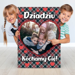 Kartka XXL ze zdjęciem na dzień dziadka - Kochany Dziadku