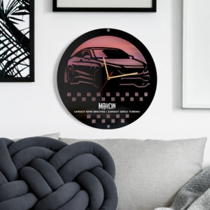 Zegar ścienny dla fana motoryzacji z dedykacją - Benzyna i turbina